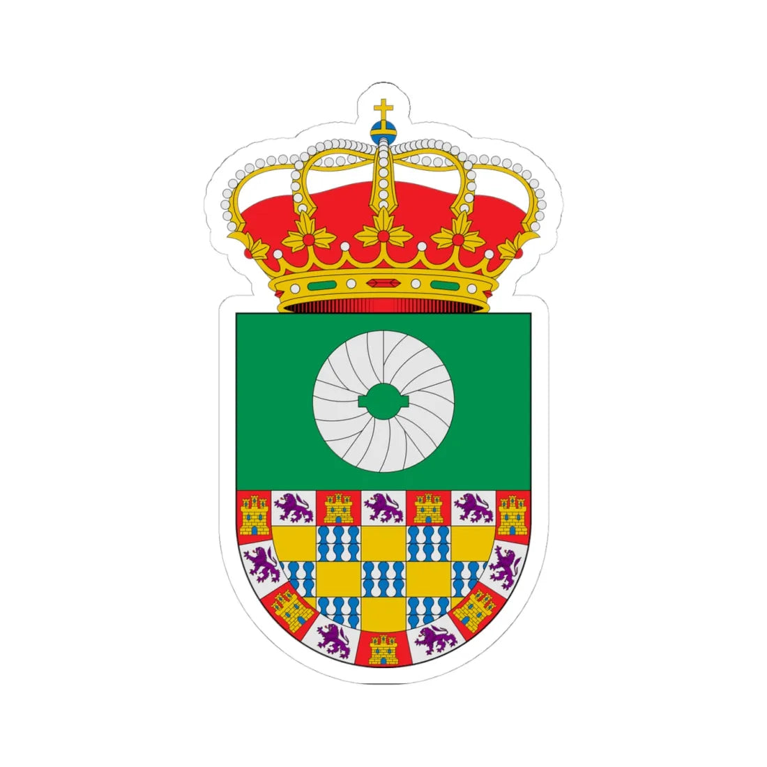 Escudo de Abengibre Albacete (Spain) (Coat of Arms) STICKER Vinyl Kiss-Cut Decal 4 Inch White - The Sticker Space