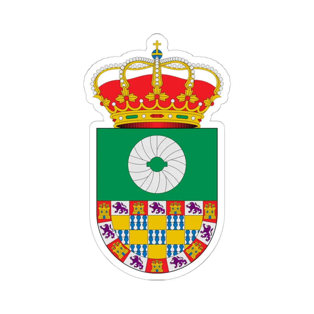 Escudo de Abengibre Albacete (Spain) (Coat of Arms) STICKER Vinyl Kiss-Cut Decal 6 Inch White - The Sticker Space