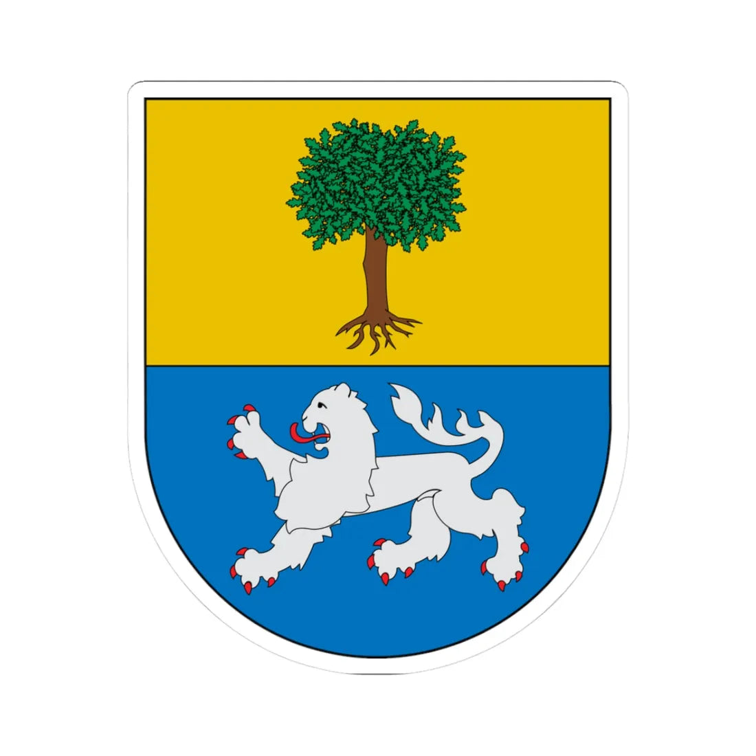 Escudo de Aberin (Spain) (Coat of Arms) STICKER Vinyl Kiss-Cut Decal 3 Inch White - The Sticker Space