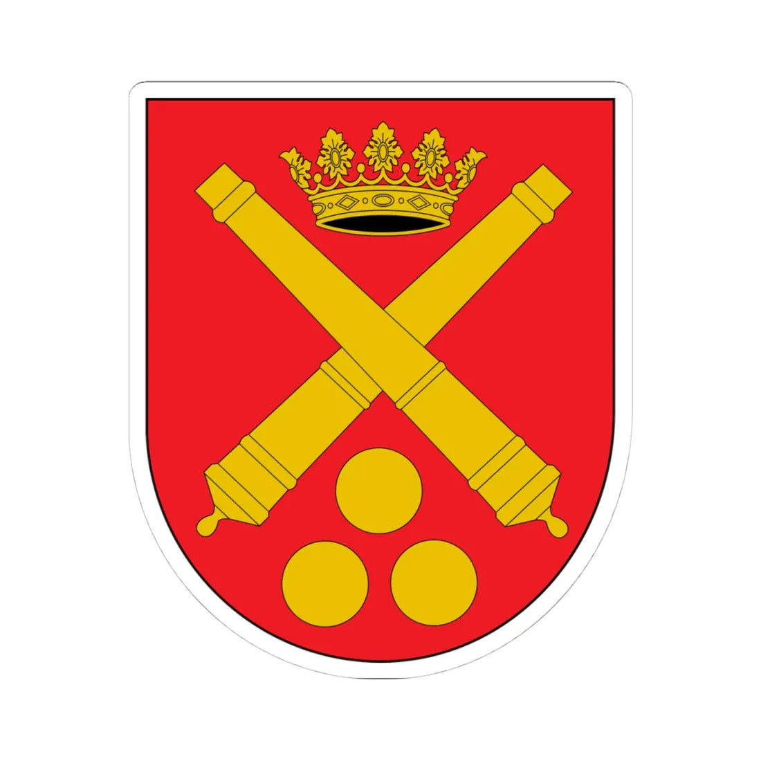 Escudo de Abárzuza (Spain) (Coat of Arms) STICKER Vinyl Kiss-Cut Decal 4 Inch White - The Sticker Space