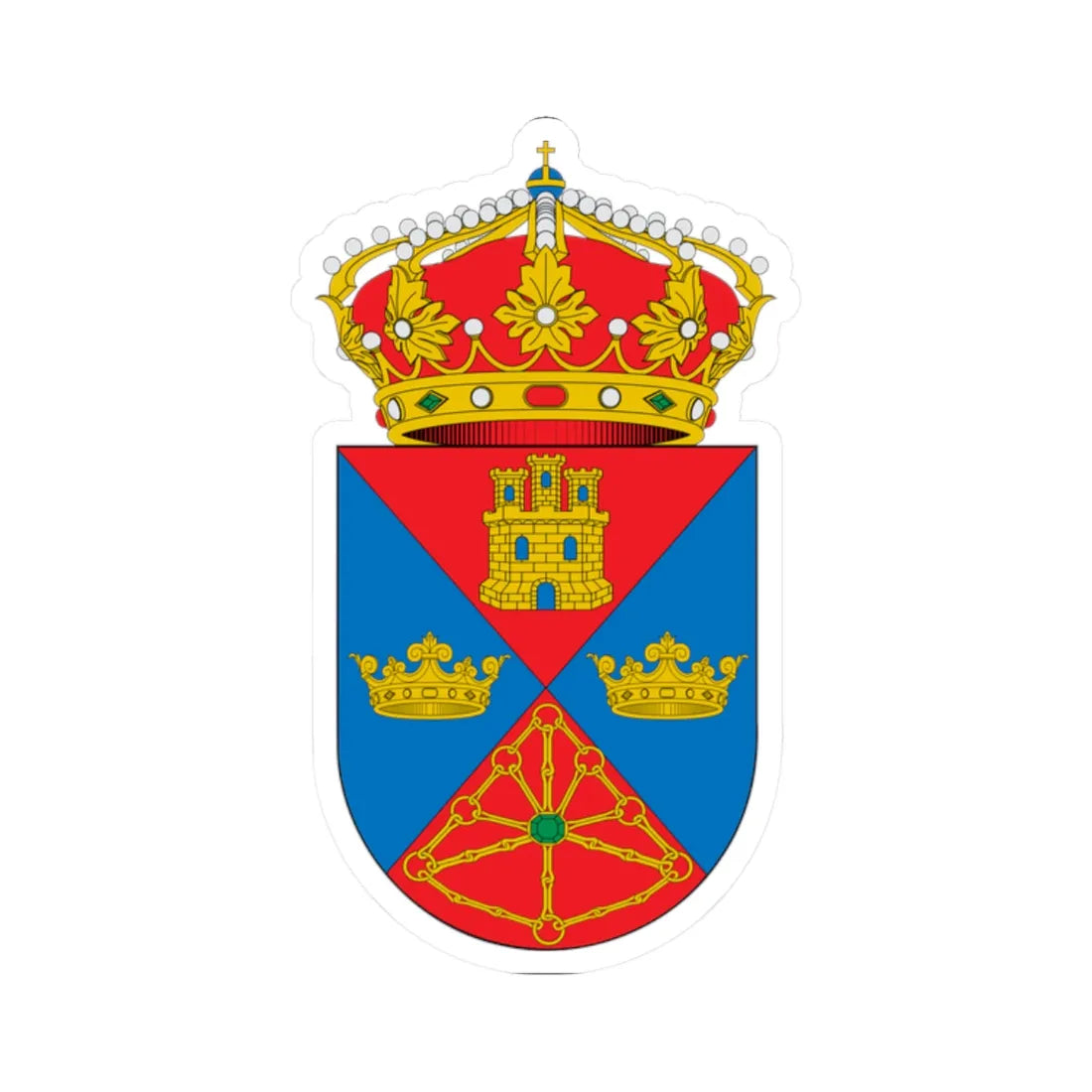 Escudo de Abusejo (Spain) (Coat of Arms) STICKER Vinyl Kiss-Cut Decal 2 Inch White - The Sticker Space