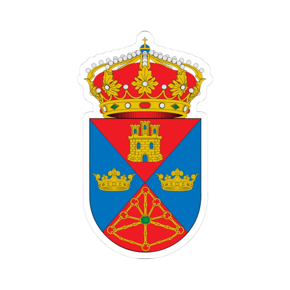 Escudo de Abusejo (Spain) (Coat of Arms) STICKER Vinyl Kiss-Cut Decal 3 Inch White - The Sticker Space