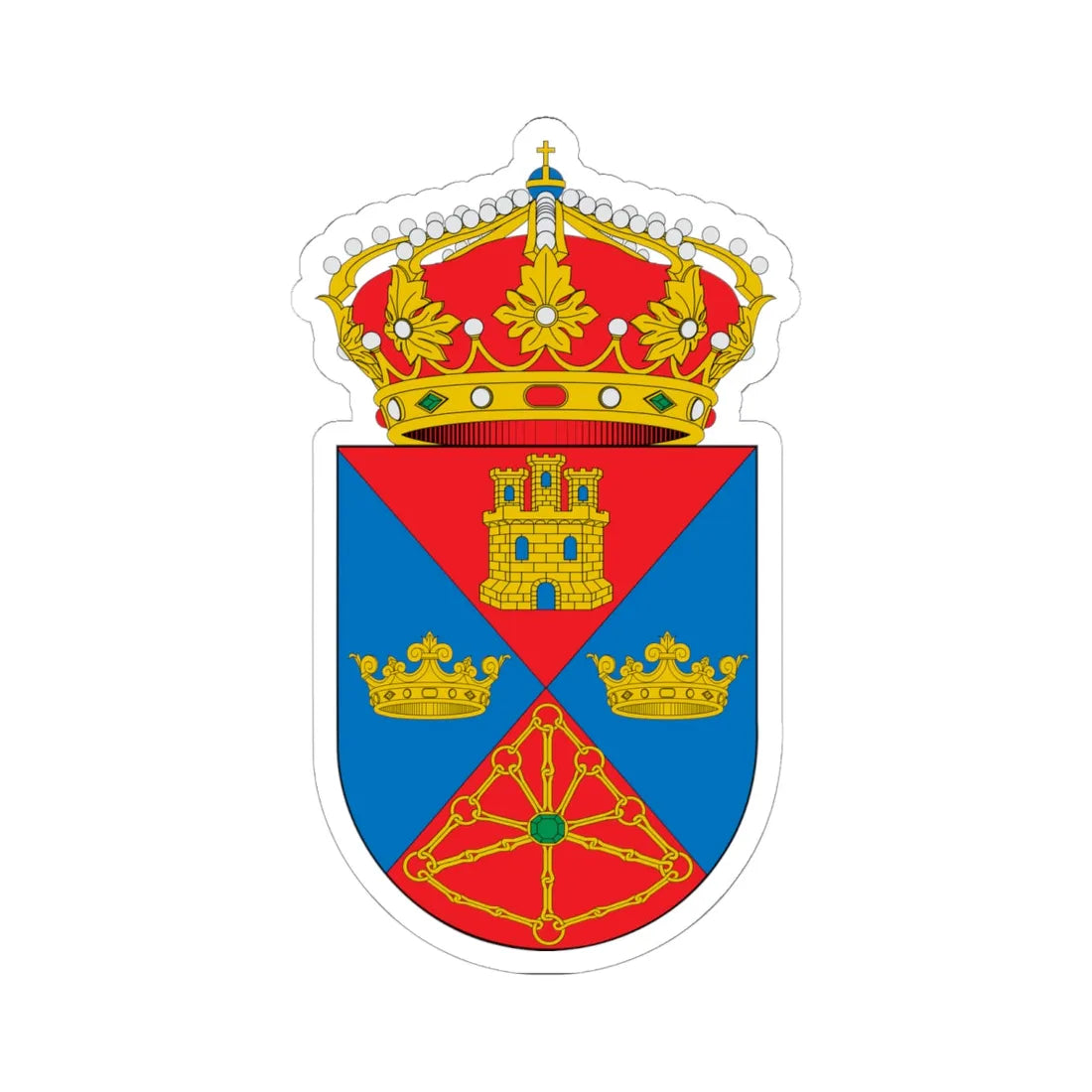 Escudo de Abusejo (Spain) (Coat of Arms) STICKER Vinyl Kiss-Cut Decal 6 Inch White - The Sticker Space