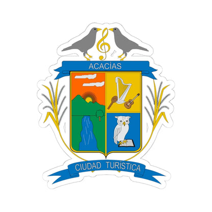 Escudo de Acacías Meta (Colombia) (Coat of Arms) STICKER Vinyl Kiss-Cut Decal 6 Inch White - The Sticker Space
