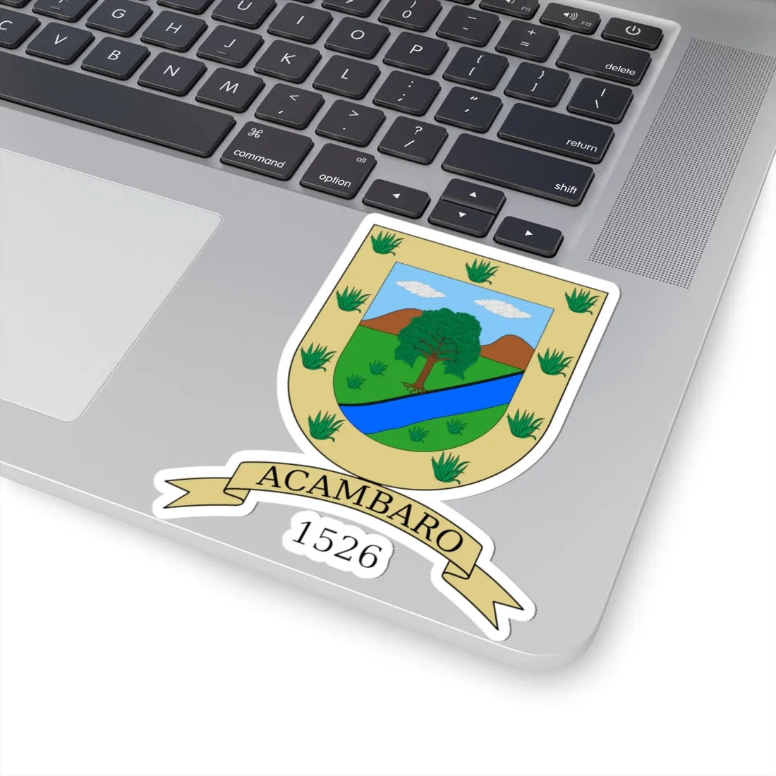 Escudo de Acámbaro Guanajuato México (Mexico) (Coat of Arms) STICKER Vinyl Kiss-Cut Decal - The Sticker Space