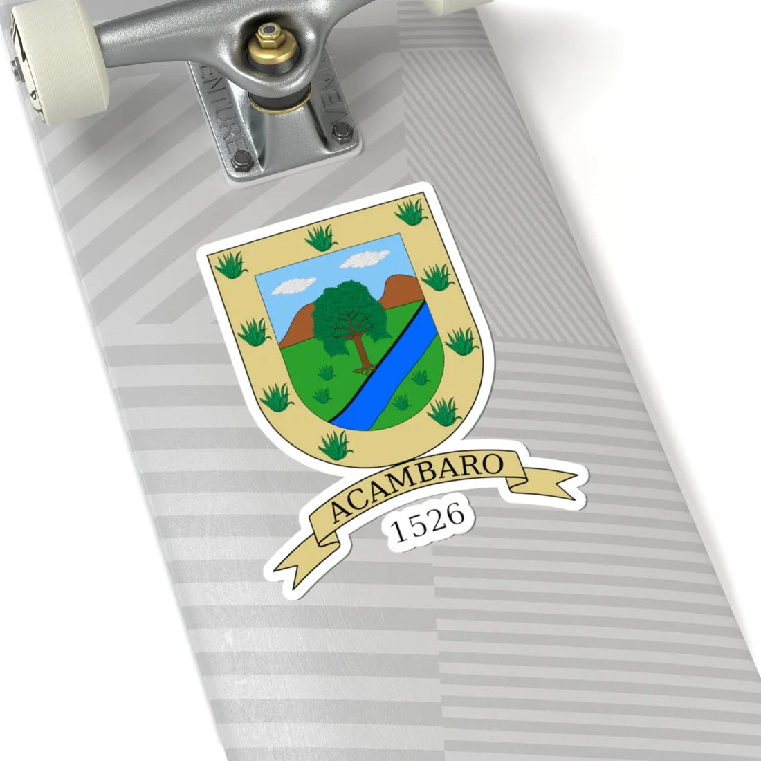 Escudo de Acámbaro Guanajuato México (Mexico) (Coat of Arms) STICKER Vinyl Kiss-Cut Decal - The Sticker Space