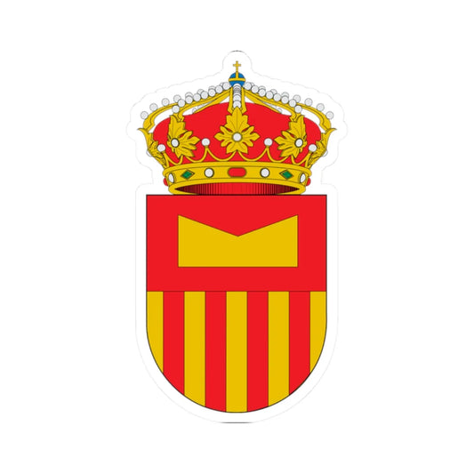 Escudo de Adahuesca (Spain) (Coat of Arms) STICKER Vinyl Kiss-Cut Decal 2 Inch White - The Sticker Space