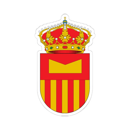 Escudo de Adahuesca (Spain) (Coat of Arms) STICKER Vinyl Kiss-Cut Decal 6 Inch White - The Sticker Space