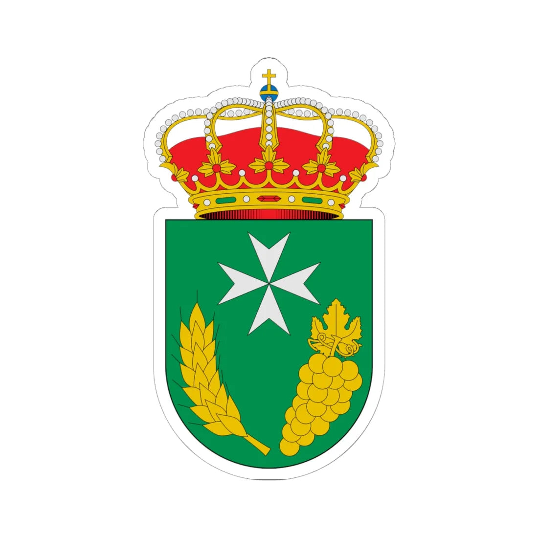 Escudo de Adalia Valladolid (Spain) (Coat of Arms) STICKER Vinyl Kiss-Cut Decal 6 Inch White - The Sticker Space