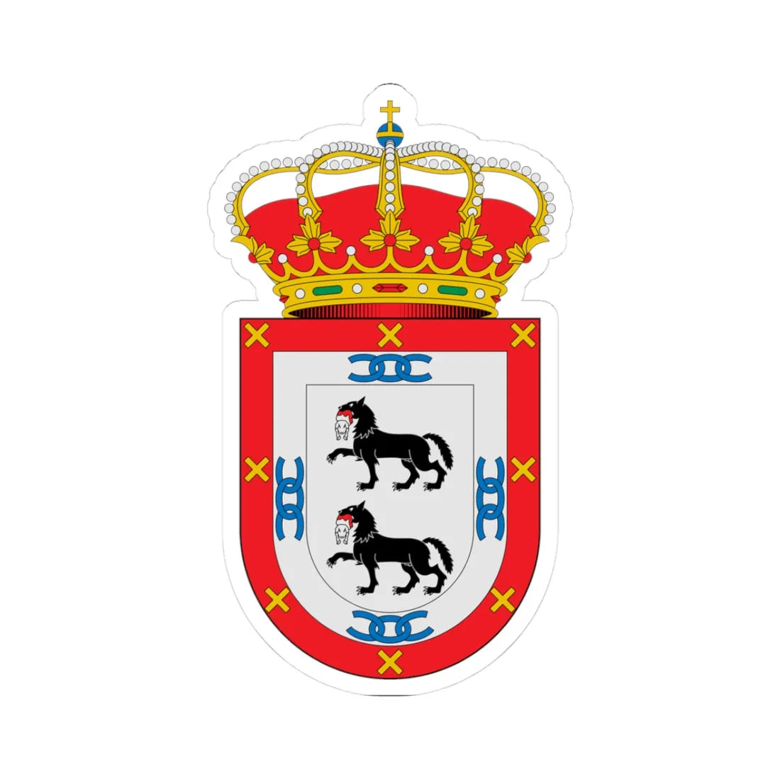 Escudo de Adamuz Córdoba (Spain) (Coat of Arms) STICKER Vinyl Kiss-Cut Decal 3 Inch White - The Sticker Space