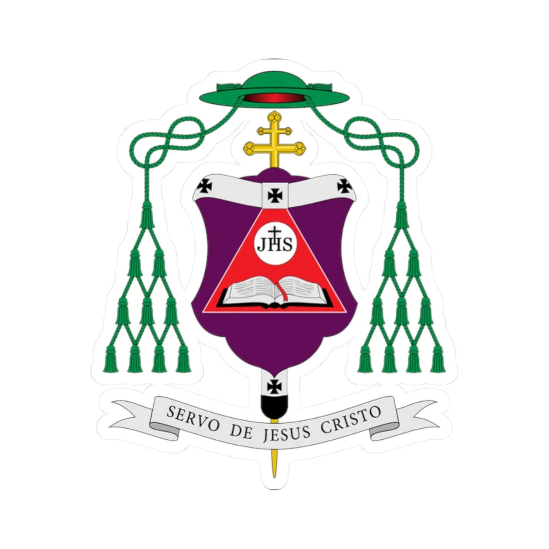 Escudo de Adelar Baruffi (Spain) (Coat of Arms) STICKER Vinyl Kiss-Cut Decal 2 Inch White - The Sticker Space