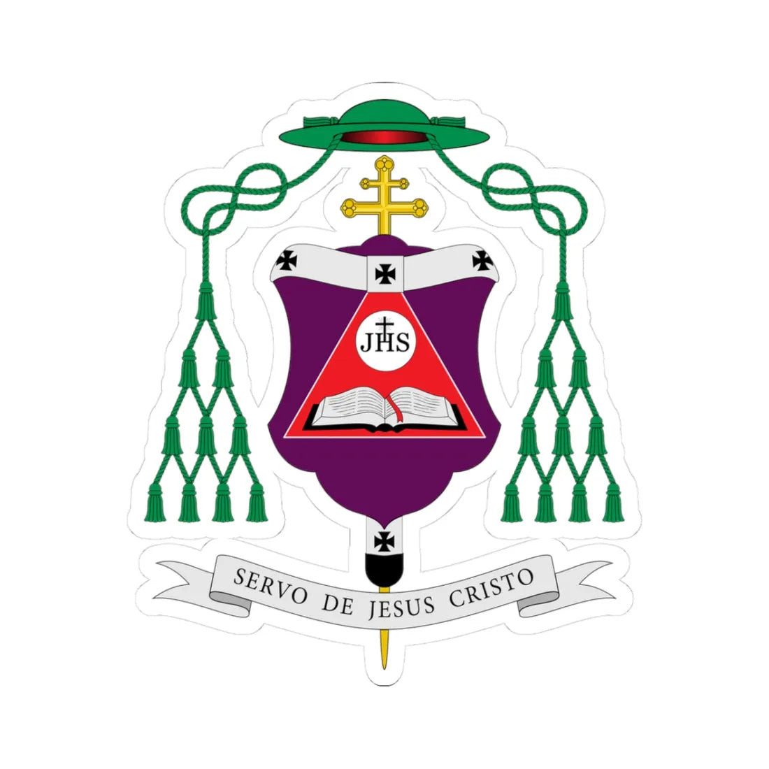 Escudo de Adelar Baruffi (Spain) (Coat of Arms) STICKER Vinyl Kiss-Cut Decal 3 Inch White - The Sticker Space