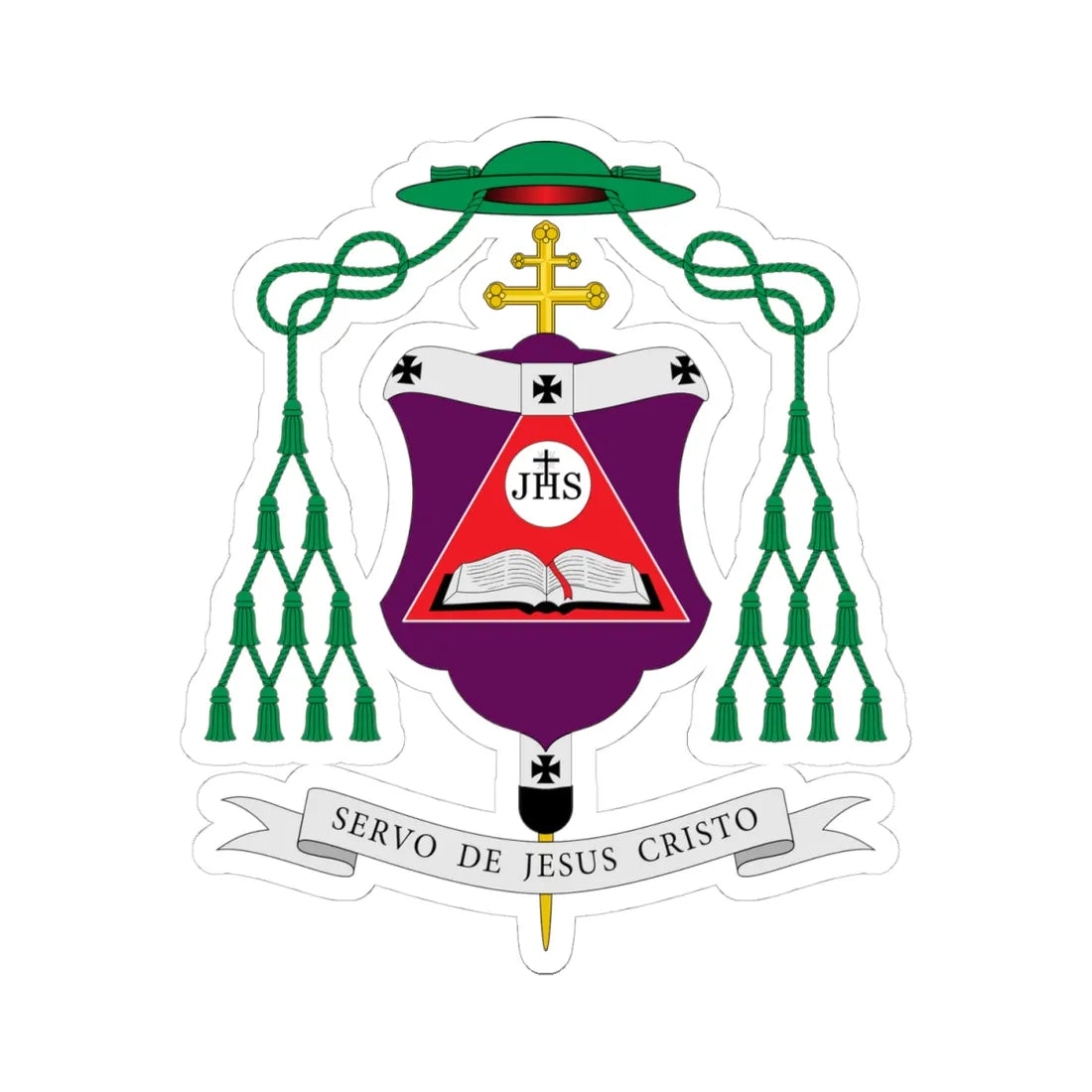 Escudo de Adelar Baruffi (Spain) (Coat of Arms) STICKER Vinyl Kiss-Cut Decal 4 Inch White - The Sticker Space