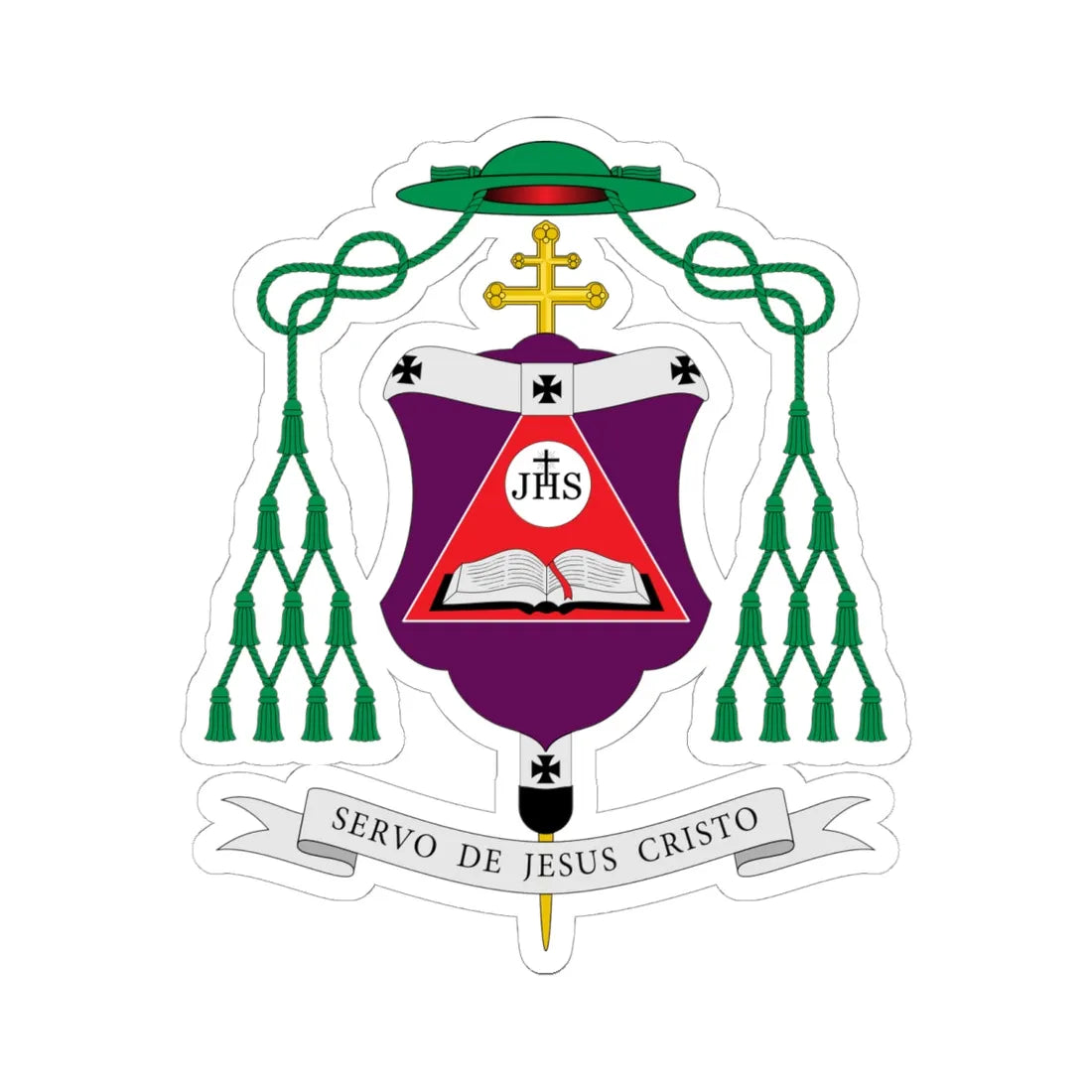 Escudo de Adelar Baruffi (Spain) (Coat of Arms) STICKER Vinyl Kiss-Cut Decal 6 Inch White - The Sticker Space