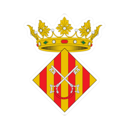 Escudo de Ademuz 2016 (Spain) (Coat of Arms) STICKER Vinyl Kiss-Cut Decal 2 Inch White - The Sticker Space