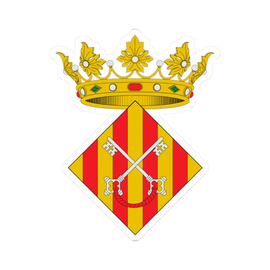 Escudo de Ademuz 2016 (Spain) (Coat of Arms) STICKER Vinyl Kiss-Cut Decal 2 Inch White - The Sticker Space