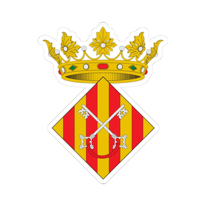 Escudo de Ademuz 2016 (Spain) (Coat of Arms) STICKER Vinyl Kiss-Cut Decal 3 Inch White - The Sticker Space