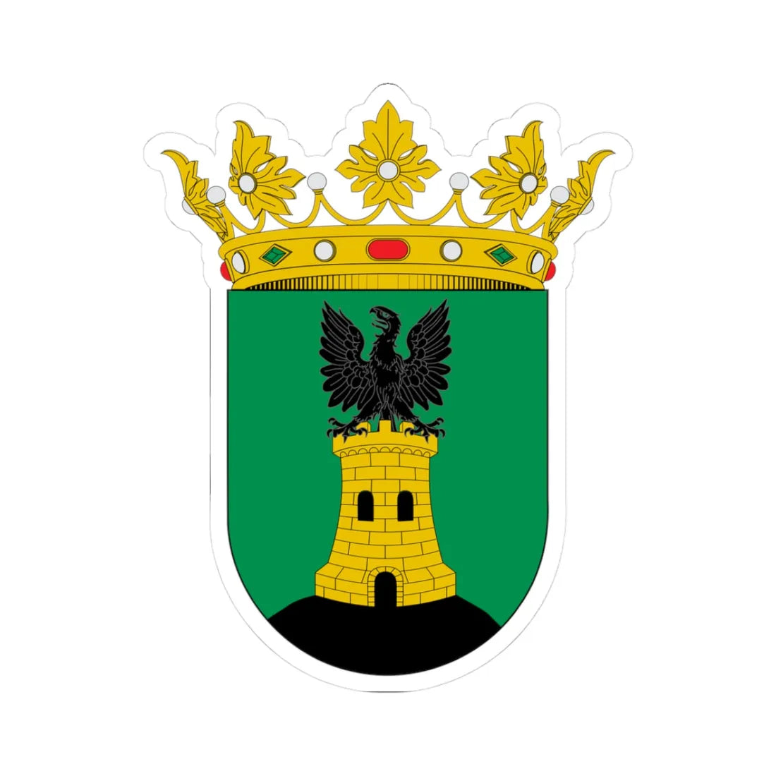 Escudo de Adsubia (Spain) (Coat of Arms) STICKER Vinyl Kiss-Cut Decal 3 Inch White - The Sticker Space