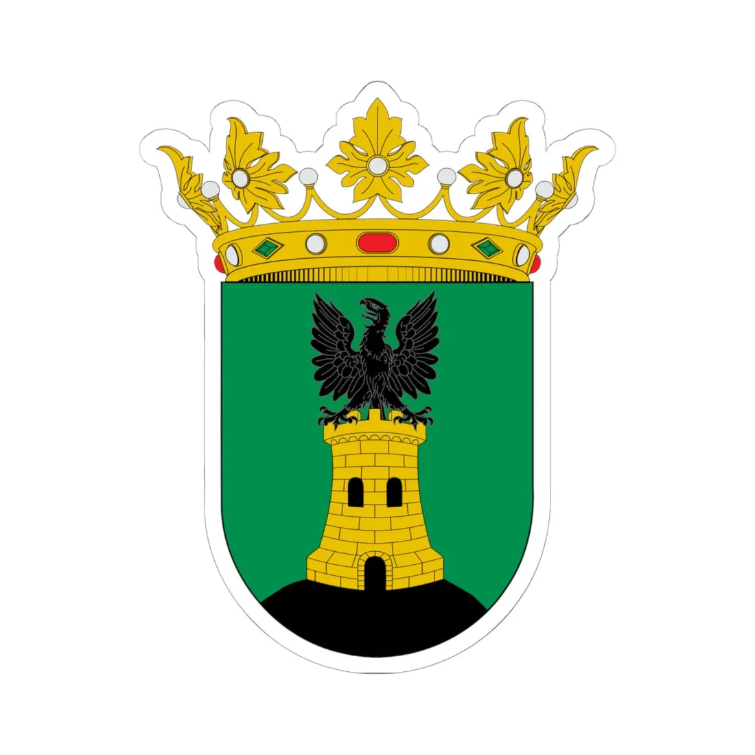 Escudo de Adsubia (Spain) (Coat of Arms) STICKER Vinyl Kiss-Cut Decal 6 Inch White - The Sticker Space