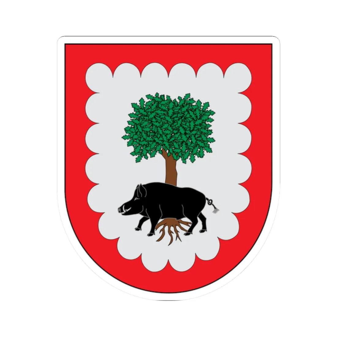 Escudo de Aezkoa (Spain) (Coat of Arms) STICKER Vinyl Kiss-Cut Decal 2 Inch White - The Sticker Space