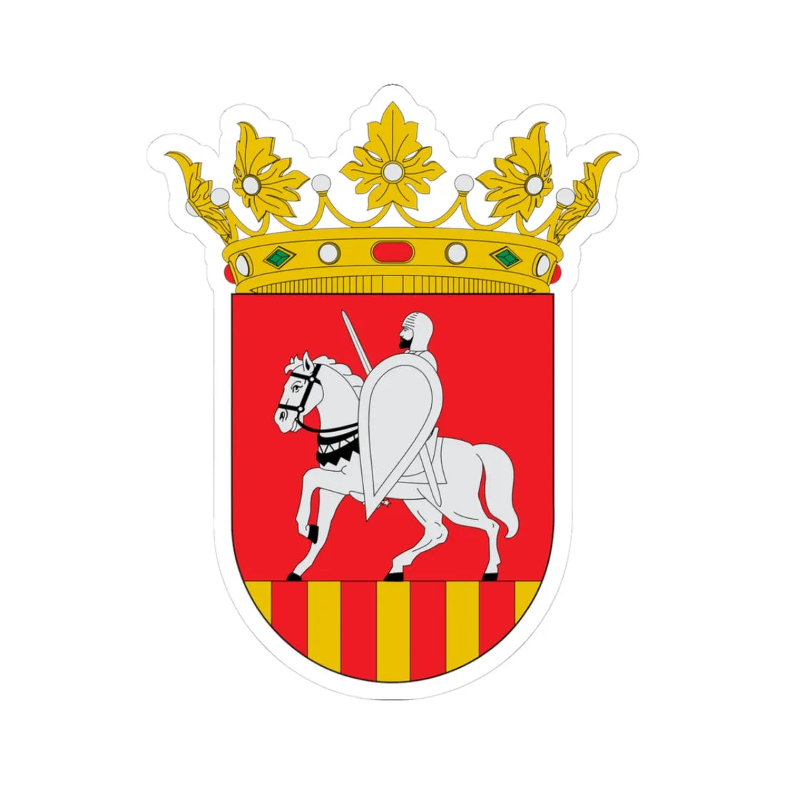Escudo de Agüero (Spain) (Coat of Arms) STICKER Vinyl Kiss-Cut Decal 3 Inch White - The Sticker Space