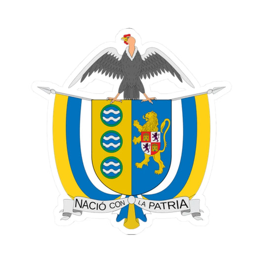 Escudo de Aguadas (Colombia) (Coat of Arms) STICKER Vinyl Kiss-Cut Decal 2 Inch White - The Sticker Space