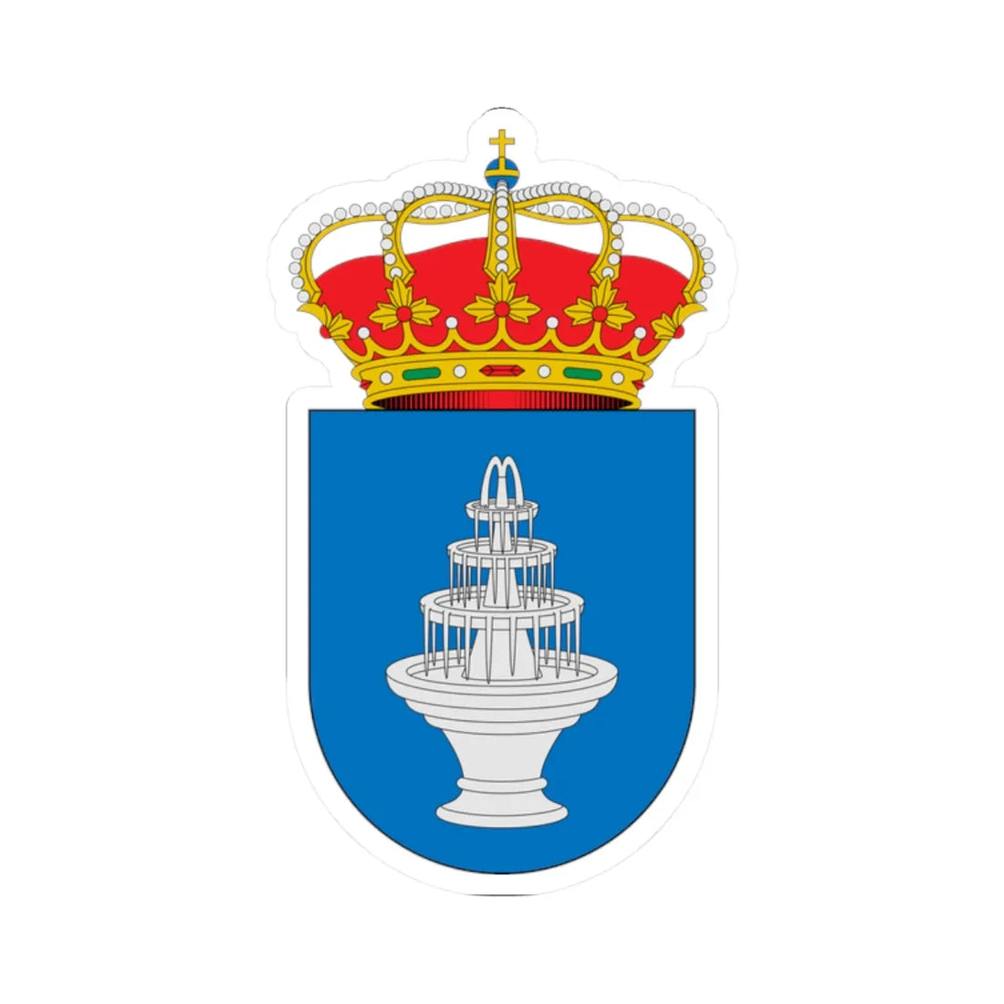 Escudo de Aguadulce Sevilla (Spain) (Coat of Arms) STICKER Vinyl Kiss-Cut Decal 2 Inch White - The Sticker Space