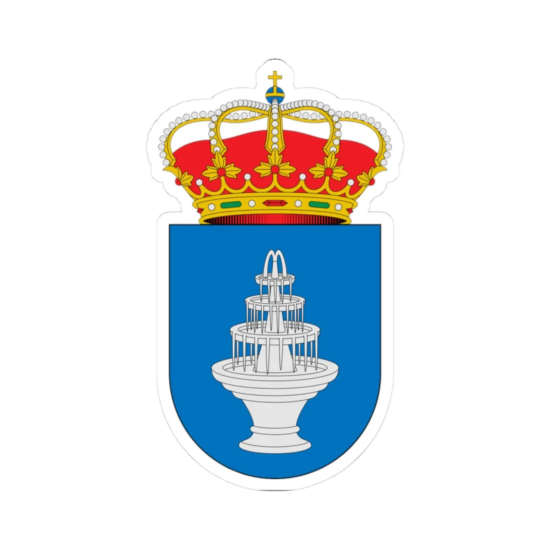 Escudo de Aguadulce Sevilla (Spain) (Coat of Arms) STICKER Vinyl Kiss-Cut Decal 3 Inch White - The Sticker Space