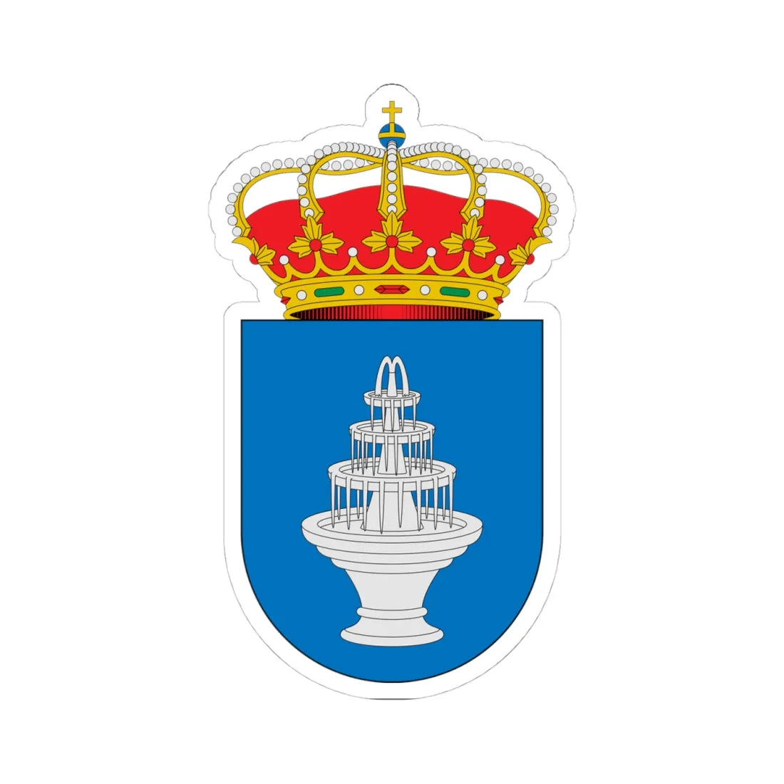 Escudo de Aguadulce Sevilla (Spain) (Coat of Arms) STICKER Vinyl Kiss-Cut Decal 4 Inch White - The Sticker Space