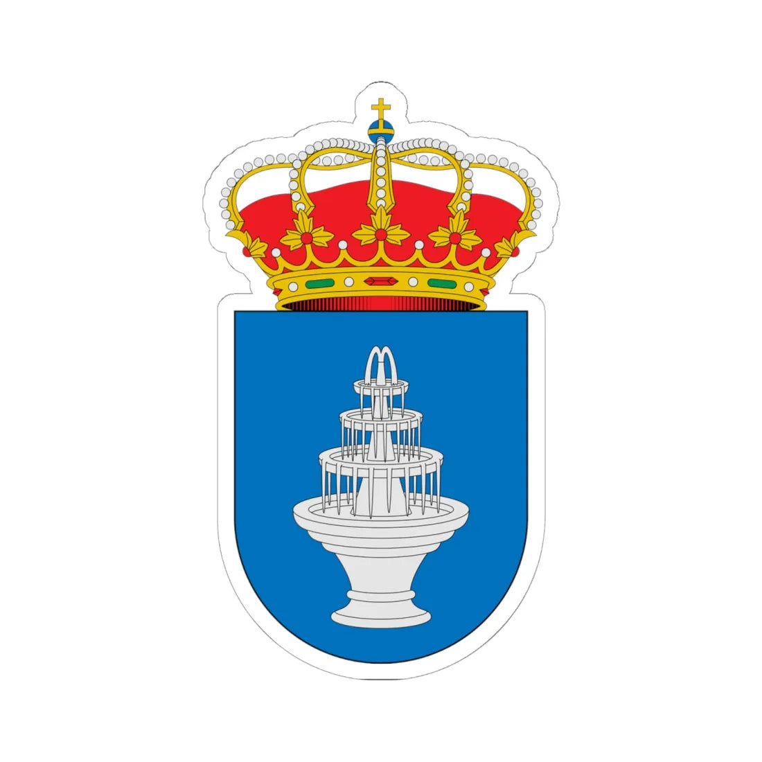 Escudo de Aguadulce Sevilla (Spain) (Coat of Arms) STICKER Vinyl Kiss-Cut Decal 6 Inch White - The Sticker Space