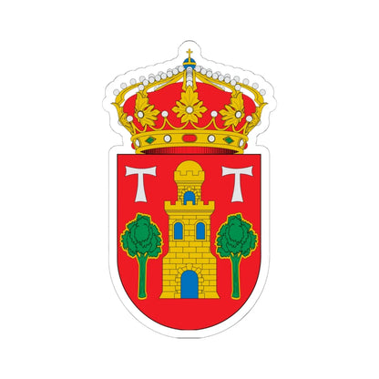 Escudo de Aguarón (Spain) (Coat of Arms) STICKER Vinyl Kiss-Cut Decal 6 Inch White - The Sticker Space