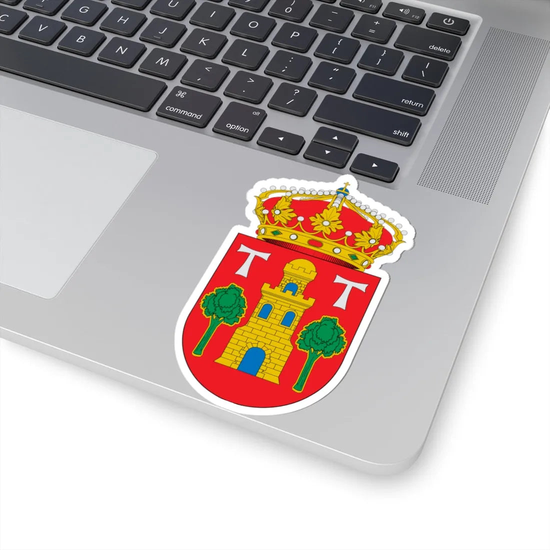 Escudo de Aguarón (Spain) (Coat of Arms) STICKER Vinyl Kiss-Cut Decal - The Sticker Space