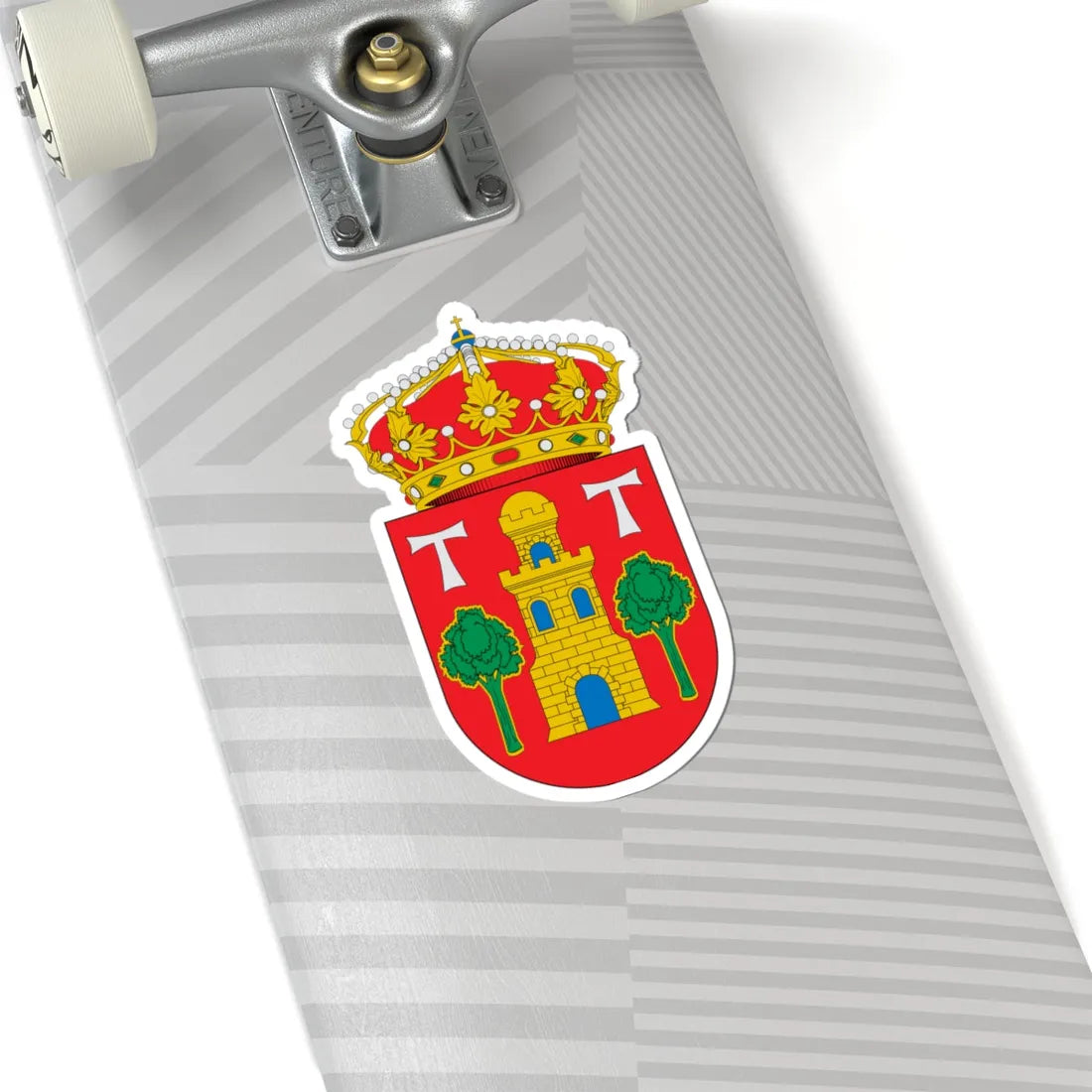 Escudo de Aguarón (Spain) (Coat of Arms) STICKER Vinyl Kiss-Cut Decal - The Sticker Space