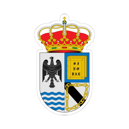 Escudo de Aguilafuente Segovia (Spain) (Coat of Arms) STICKER Vinyl Kiss-Cut Decal 6 Inch White - The Sticker Space