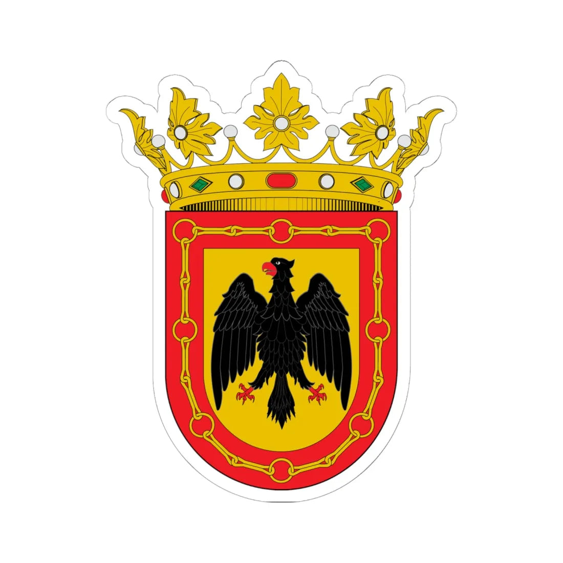 Escudo de Aguilar de Codes (Spain) (Coat of Arms) STICKER Vinyl Kiss-Cut Decal 6 Inch White - The Sticker Space