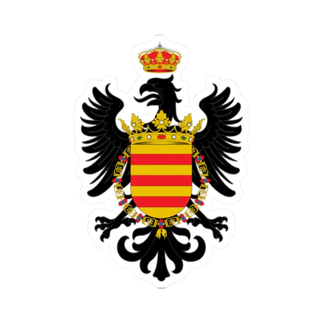 Escudo de Aguilar de la Frontera (Spain) (Coat of Arms) STICKER Vinyl Kiss-Cut Decal 2 Inch White - The Sticker Space