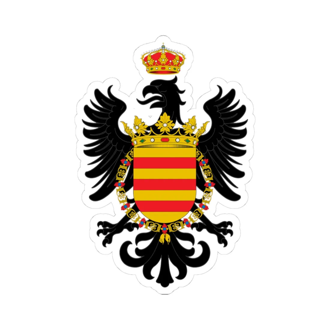 Escudo de Aguilar de la Frontera (Spain) (Coat of Arms) STICKER Vinyl Kiss-Cut Decal 3 Inch White - The Sticker Space