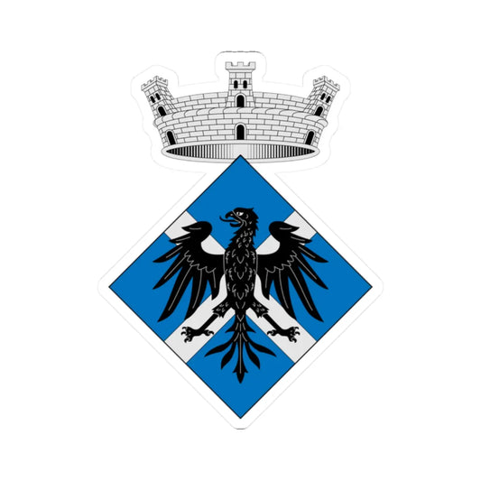 Escudo de Aguilar de Segarra Barcelona (Spain) (Coat of Arms) STICKER Vinyl Kiss-Cut Decal 2 Inch White - The Sticker Space