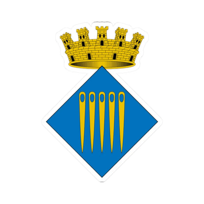 Escudo de Agullana Gerona (Spain) (Coat of Arms) STICKER Vinyl Kiss-Cut Decal 2 Inch White - The Sticker Space