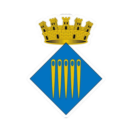 Escudo de Agullana Gerona (Spain) (Coat of Arms) STICKER Vinyl Kiss-Cut Decal 2 Inch White - The Sticker Space