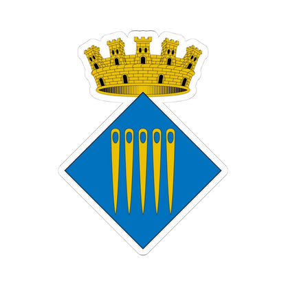 Escudo de Agullana Gerona (Spain) (Coat of Arms) STICKER Vinyl Kiss-Cut Decal 4 Inch White - The Sticker Space