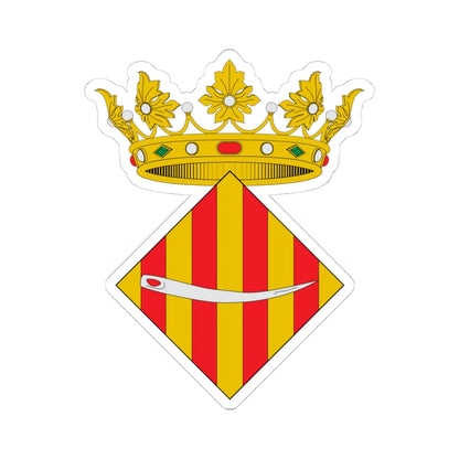 Escudo de Agullent (Spain) (Coat of Arms) STICKER Vinyl Kiss-Cut Decal 4 Inch White - The Sticker Space