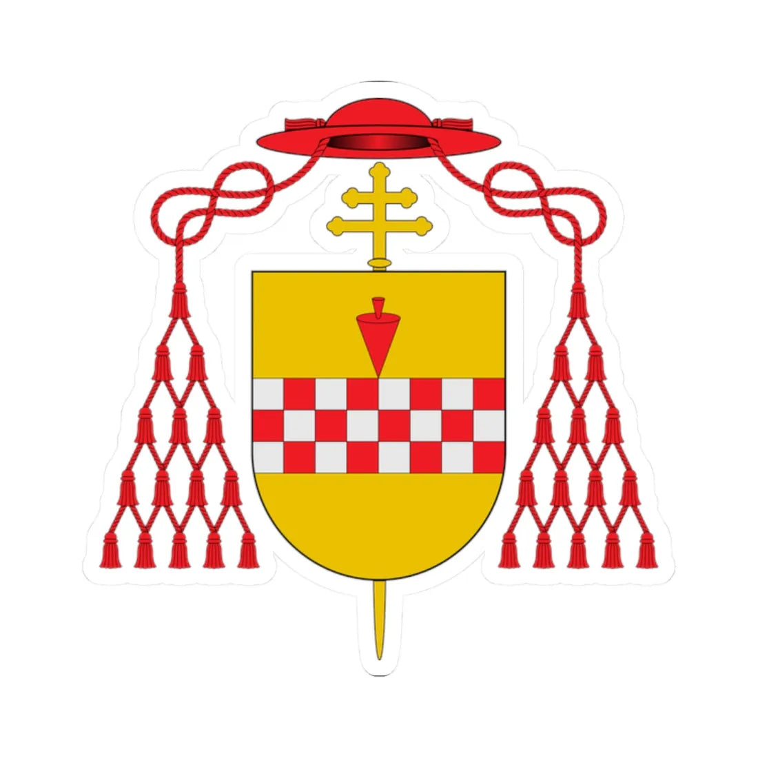 Escudo de Agustín de Spínola (Spain) (Coat of Arms) STICKER Vinyl Kiss-Cut Decal 2 Inch White - The Sticker Space