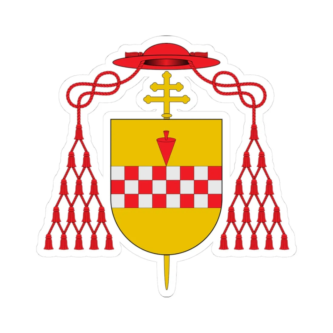 Escudo de Agustín de Spínola (Spain) (Coat of Arms) STICKER Vinyl Kiss-Cut Decal 3 Inch White - The Sticker Space