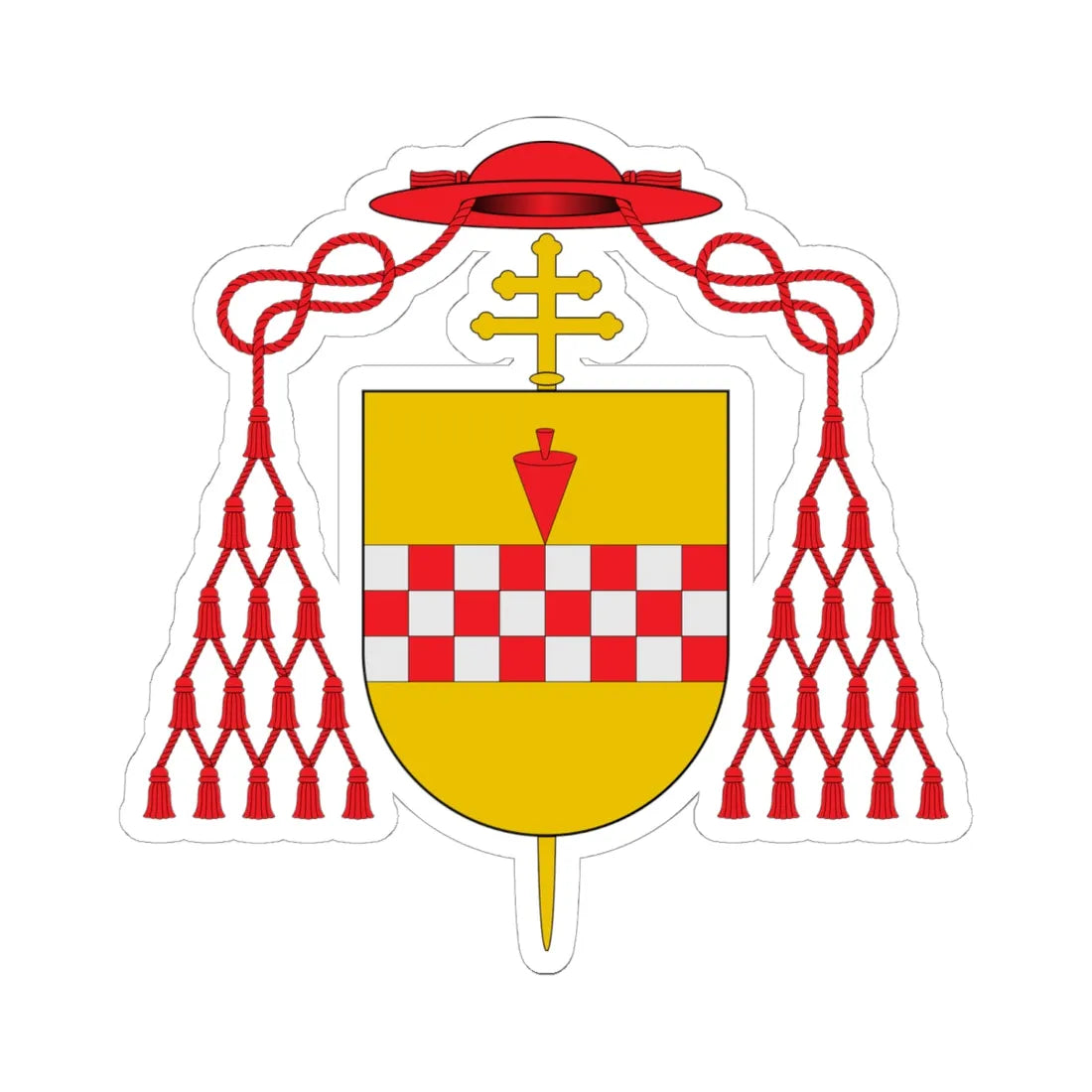 Escudo de Agustín de Spínola (Spain) (Coat of Arms) STICKER Vinyl Kiss-Cut Decal 6 Inch White - The Sticker Space