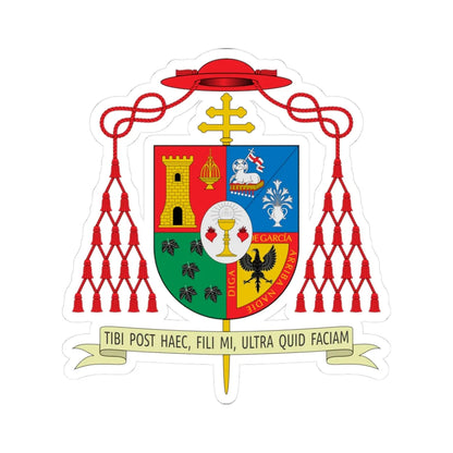 Escudo de Agustín Parrado García (Spain) (Coat of Arms) STICKER Vinyl Kiss-Cut Decal 3 Inch White - The Sticker Space