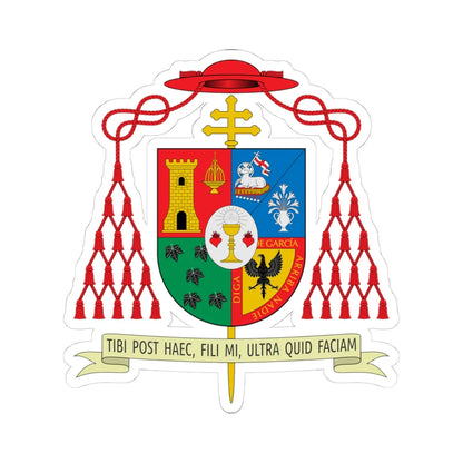 Escudo de Agustín Parrado García (Spain) (Coat of Arms) STICKER Vinyl Kiss-Cut Decal 4 Inch White - The Sticker Space