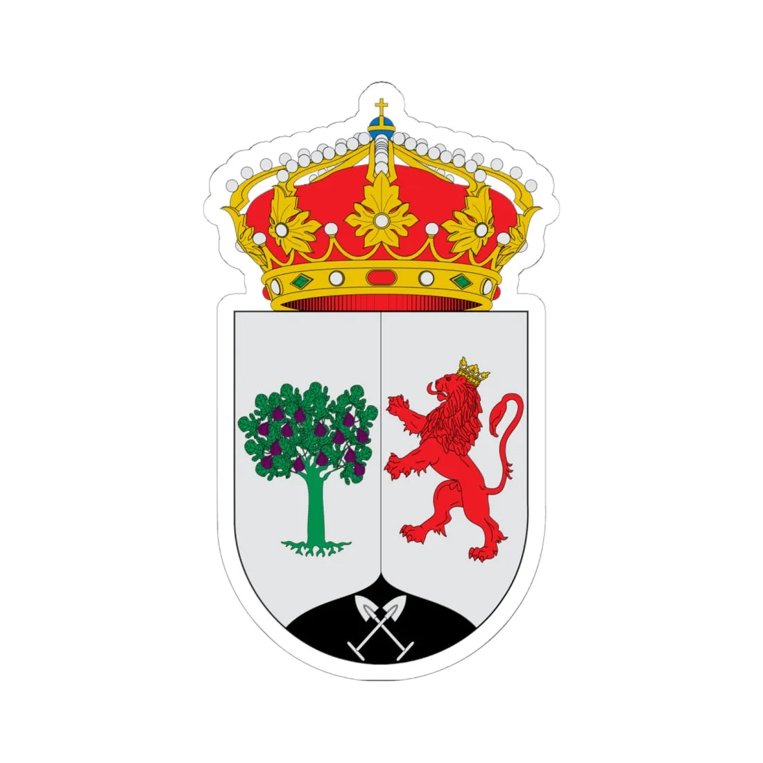 Escudo de Ahigal (Spain) (Coat of Arms) STICKER Vinyl Kiss-Cut Decal 6 Inch White - The Sticker Space
