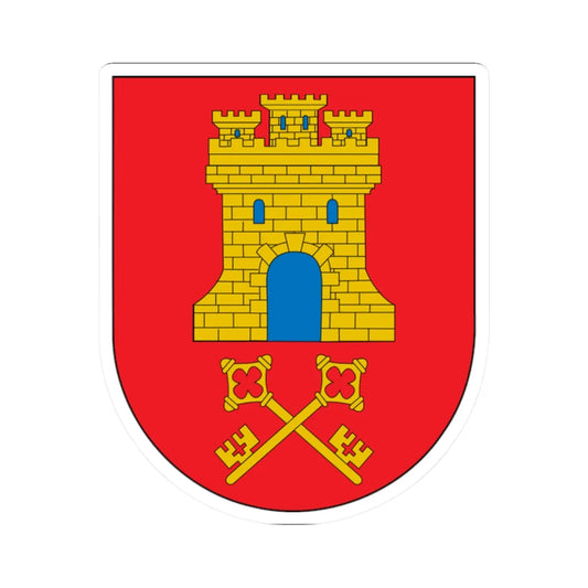 Escudo de Aibar (Spain) (Coat of Arms) STICKER Vinyl Kiss-Cut Decal 2 Inch White - The Sticker Space