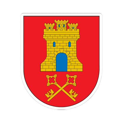 Escudo de Aibar (Spain) (Coat of Arms) STICKER Vinyl Kiss-Cut Decal 4 Inch White - The Sticker Space